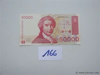 Geldbriefje 50.000 dinara kroatië - afbeelding 2 van  2