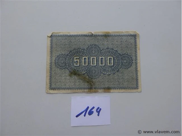 Geldbriefje duitsland 1923 50.000 mark - afbeelding 2 van  2