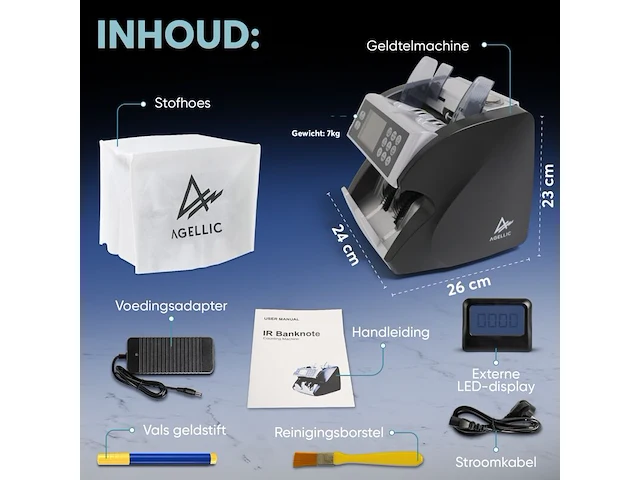 Geldtelmachine met meerdere optelfuncties en 2 talen agellic 770r - afbeelding 4 van  15
