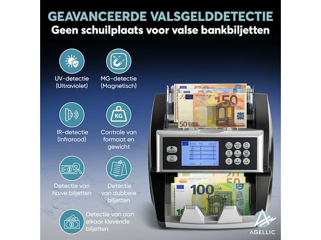 Geldtelmachine met meerdere optelfuncties en 2 talen agellic 770r - afbeelding 6 van  15