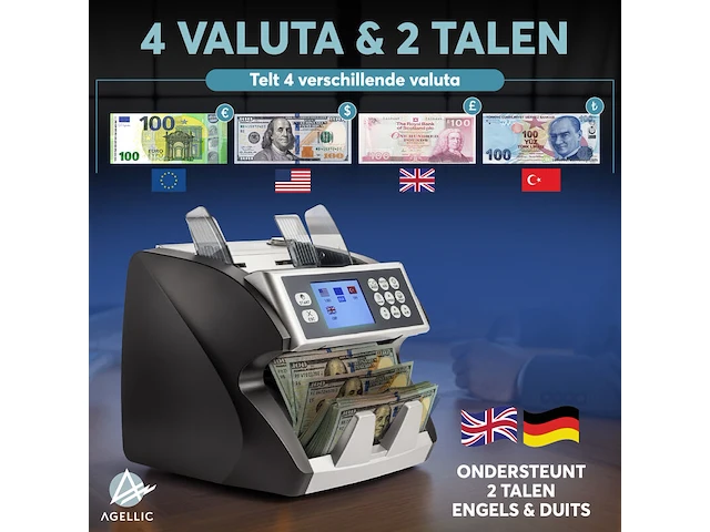 Geldtelmachine met meerdere optelfuncties en 2 talen agellic 770r - afbeelding 5 van  15