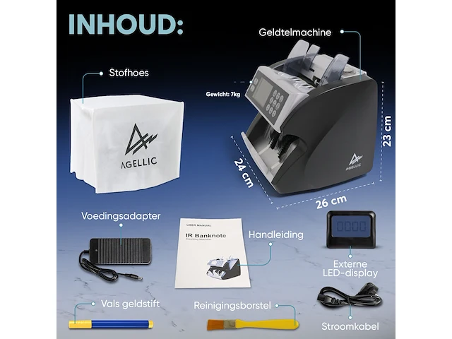 Geldtelmachine met meerdere optelfuncties en 2 talen, agellic 770r - afbeelding 4 van  15