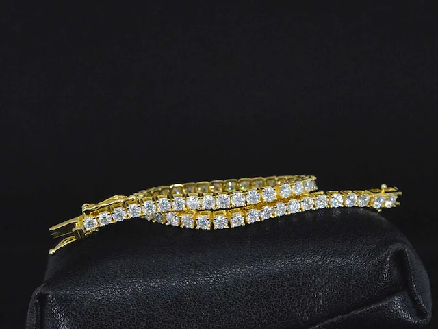 Gele enkelband/choker briljant - afbeelding 1 van  4