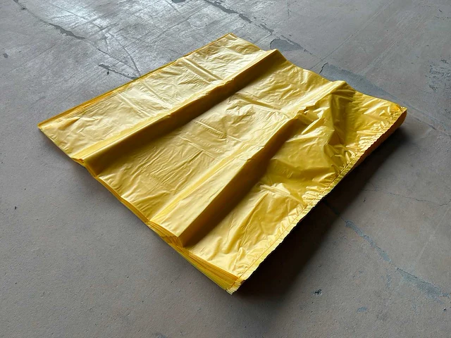 Gele hdpe zakken (650/200 x 600 mm) (11500x) - afbeelding 1 van  3
