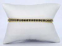 Gele moissaniet tennisarmband zwart - afbeelding 3 van  7