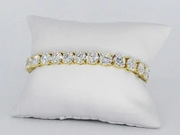 Gele moissaniet tennisarmband - afbeelding 4 van  6