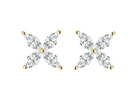 Gele oorknoppen marquise gezet - afbeelding 6 van  9