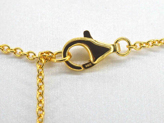 Gele solitair halsketting met hartvorm briljant van hoge kwaliteit - afbeelding 7 van  7