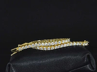 Gele tennisarmband briljant