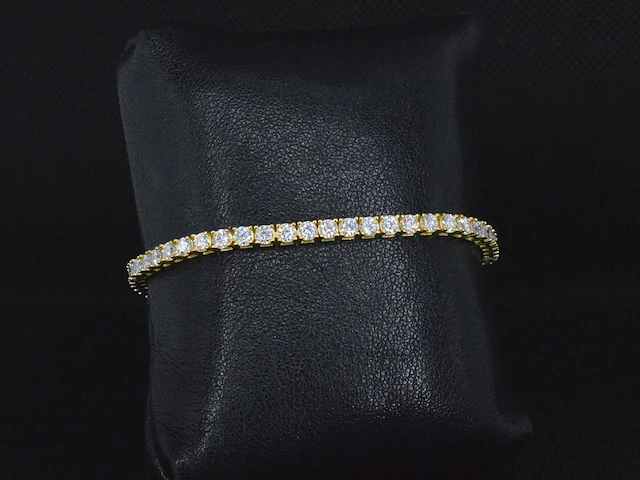 Gele tennisarmband briljant - afbeelding 2 van  4