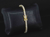 Gele tennisarmband briljanten - afbeelding 4 van  4