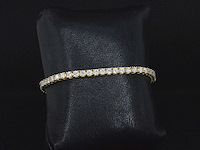 Gele tennisarmband met briljanten - afbeelding 2 van  4