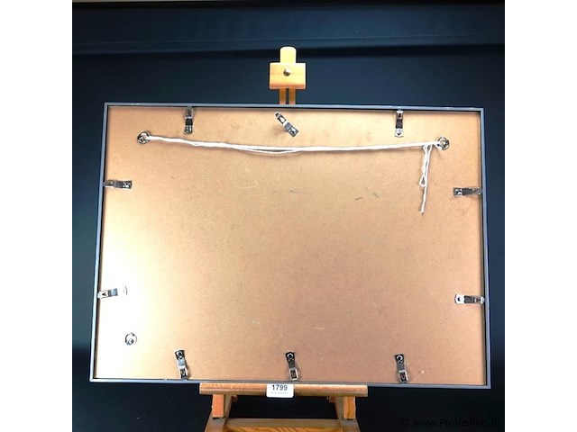 Gelegde puzzel m.c. escher ingelijst - afbeelding 5 van  5