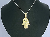 Gelukshanger volledig gezet briljanten - afbeelding 5 van  5