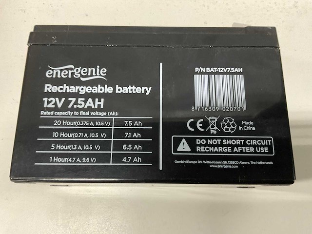 Gembird europe bv bat-12v7.4ah accu (8x) - afbeelding 6 van  6