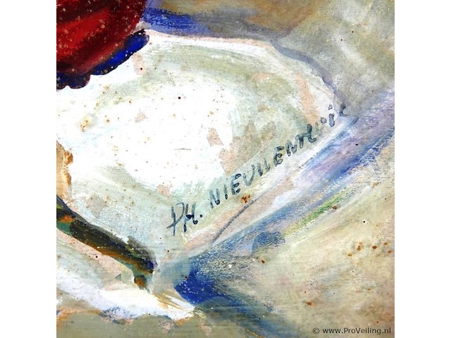 Gemengde techniek gesigneerd - afbeelding 4 van  5