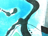 Gemengde techniek in passe-partout en in wissellijst - afbeelding 4 van  5