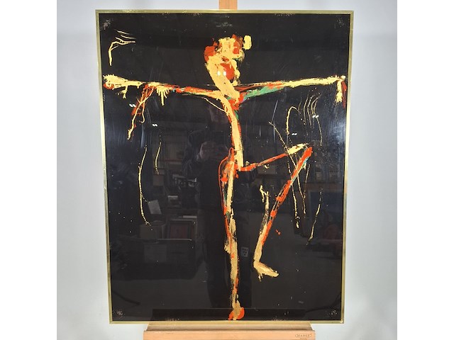 Gemengde techniek, maya wildevuur, gekruisigd - afbeelding 3 van  10