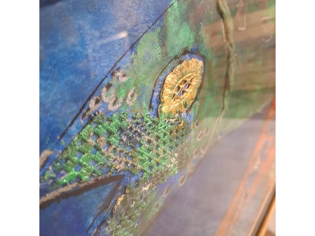 Gemengde techniek, maya wildevuur, vis, 1998 - afbeelding 5 van  8