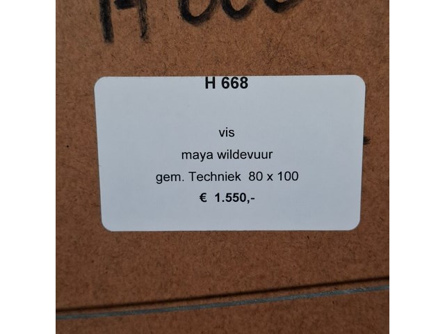 Gemengde techniek, maya wildevuur, vis, 1998 - afbeelding 8 van  8