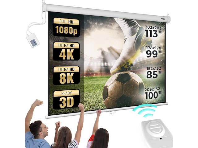Gemotoriseerd verstelbaar projectiescherm jago - afbeelding 1 van  4