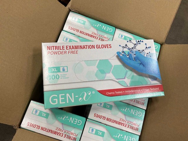 Gen-x nitril handschoenen poedervrij blauw (1000x) - afbeelding 3 van  6