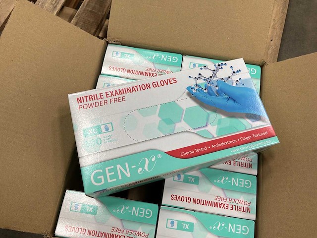 Gen-x nitril handschoenen poedervrij blauw (2000x) - afbeelding 2 van  6