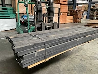 Genen tuinpaal zwart geïmpregneerd - 270x6,8x6,8 cm (20x)