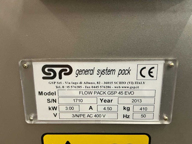 General system pack (gsp) gsp 45 evo professionele horizontale flowpack-verpakkingsmachine - afbeelding 2 van  16
