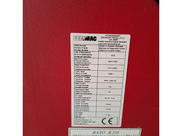 Generator genmac, gr3000in - afbeelding 4 van  7