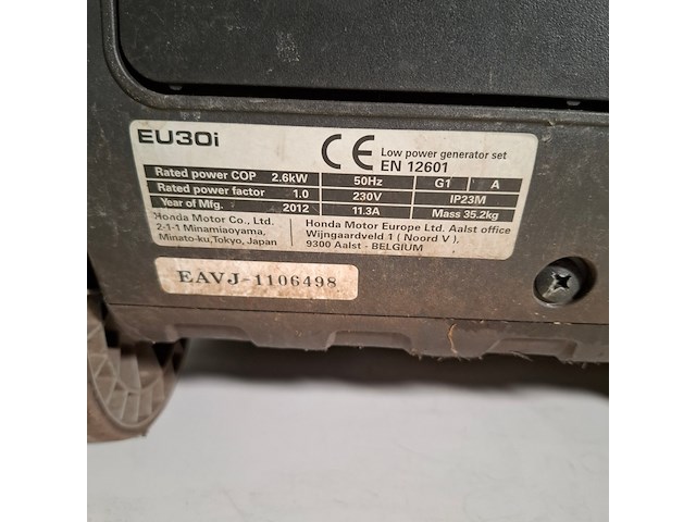 Generator, honda, eu30i, 2012 - afbeelding 6 van  8