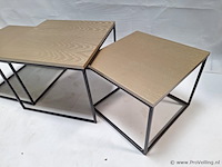 Genestelde salontafels - ca. 60x60x47 cm - set van 3 stuks - afbeelding 2 van  4