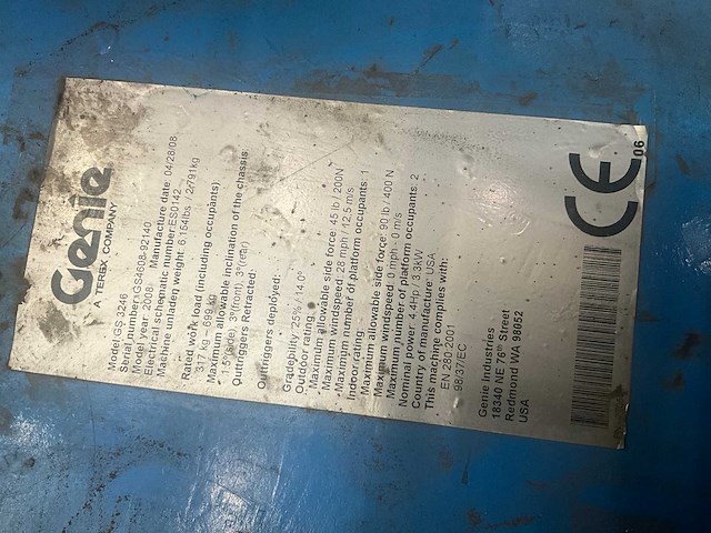 Genie - gs-3246 - hoogwerker schaarhoogwerker - afbeelding 3 van  25