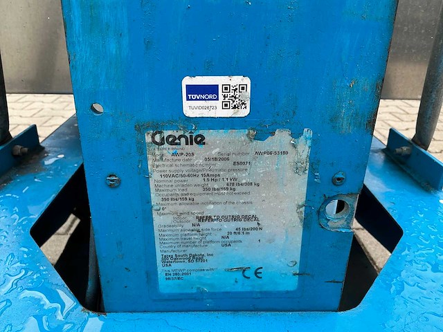Genie awp-20s hoogwerker - afbeelding 5 van  9