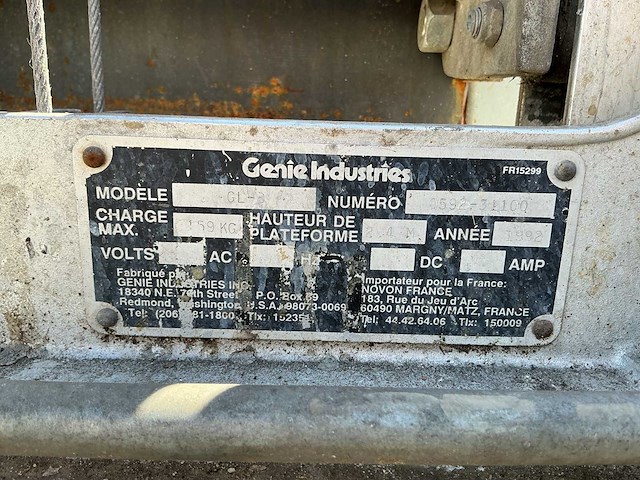 Genie gl-3 goederenlift - afbeelding 5 van  5