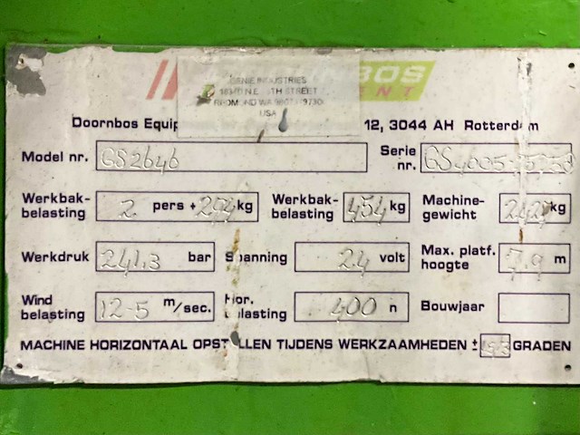 Genie gs-2646 hoogwerker - afbeelding 15 van  26