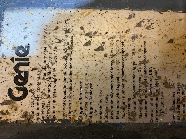 Genie gs-3246 hoogwerker - afbeelding 8 van  16