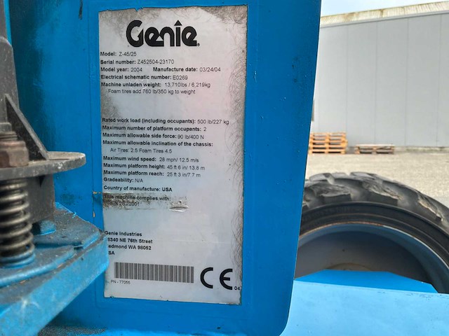Genie ruwterrein hoogwerker 4x4 - afbeelding 16 van  29