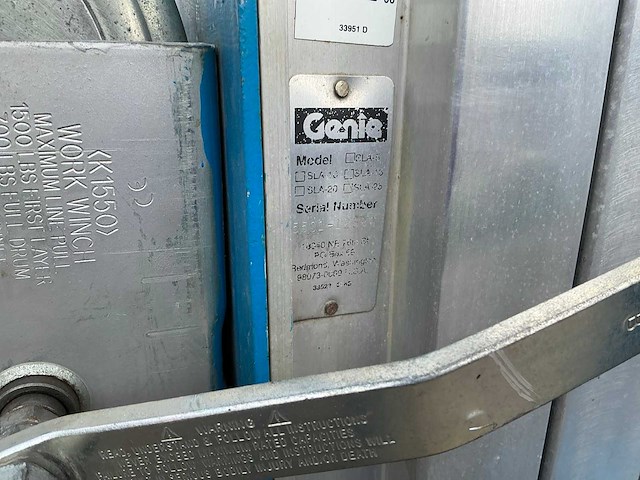 Genie sla-25 kanaallift - afbeelding 6 van  9
