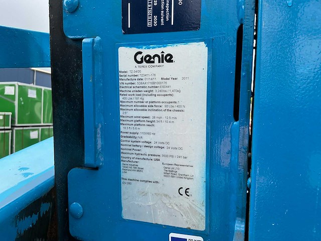 Genie tz-34/20 hoogwerker - afbeelding 17 van  27