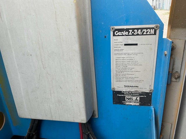 Genie z34-22n hoogwerker - afbeelding 14 van  21