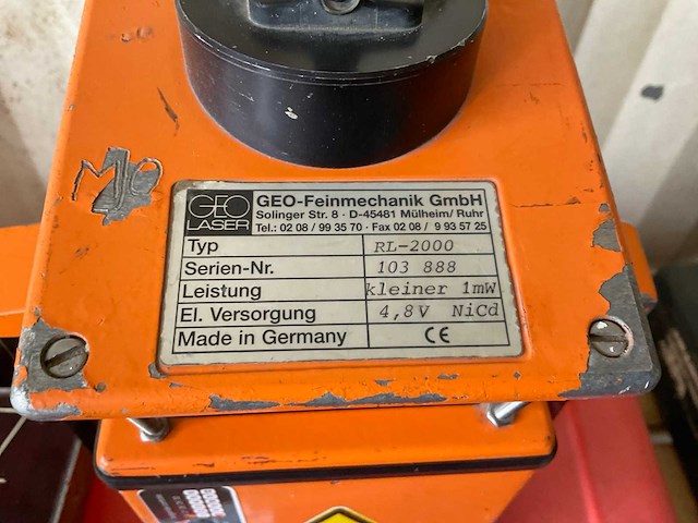 Geo laser rl-2000 bouwlaser - afbeelding 2 van  2