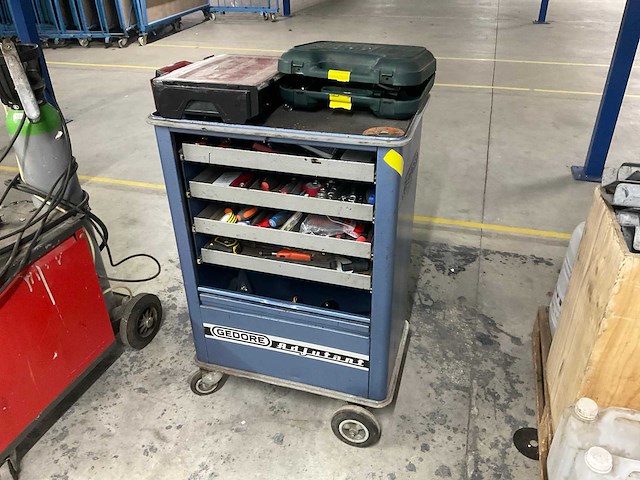 Geodore gereedschapswagen met inhoud - afbeelding 1 van  10
