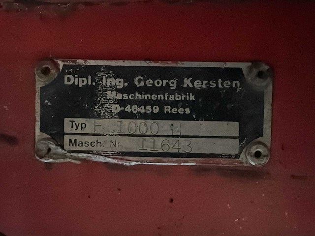 Georg kersten k2000/100 veegmachine - afbeelding 9 van  13
