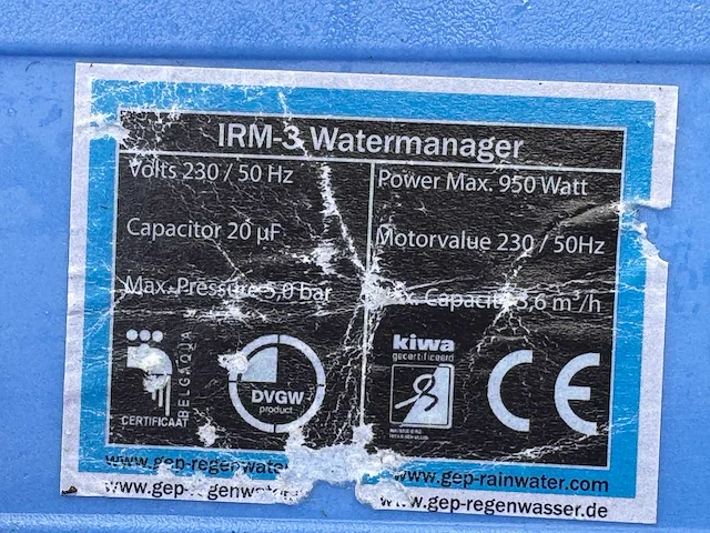 Gep irm 3/5 regenwatermanager - afbeelding 6 van  13