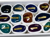 Gepolijste agaat - set van 12 agaat stukken - afbeelding 1 van  4