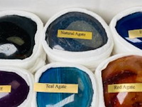 Gepolijste agaat - set van 12 agaat stukken - afbeelding 4 van  4