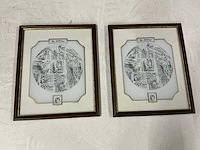 Gerard sweanepoel wanddecoratie/schilderij (2x) - afbeelding 1 van  6