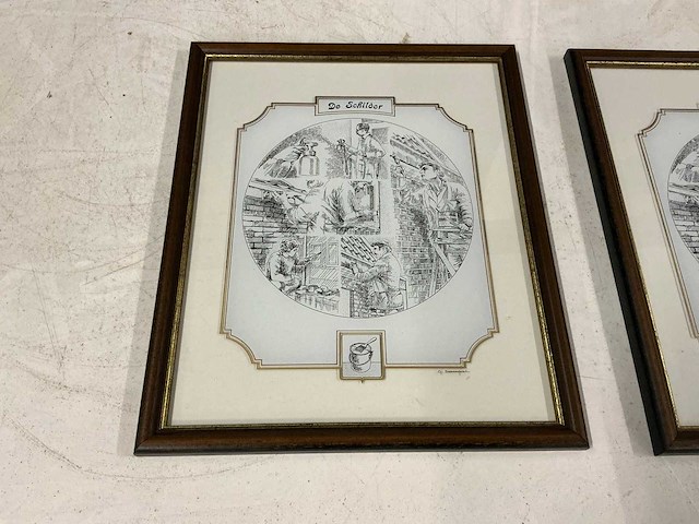 Gerard sweanepoel wanddecoratie/schilderij (2x) - afbeelding 2 van  5