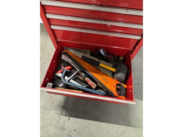 Gereedschap kar, rood, met gereedschap - afbeelding 5 van  14